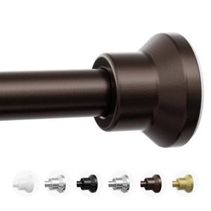 lot 9 image: Chrsouly Shower Curtain Rod, 31-76 Inch Adjustable Tension Shower Rod, 1 Diameter Heavy Duty Rust-proof Tension Curtain Rods for Bathroom, Non Slip, No Drill, Bronze - Retail $19