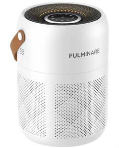 lot 44 image: FULMINARE Air Purifiers for Home Bedroom H13 True HEPA Air Purifier, 3 Speeds, Timer, Quiet Air Cleaner With Night Light, Portable Small Desk Air Purifier for Smoke, Kitchen, Office, White - Retail $25