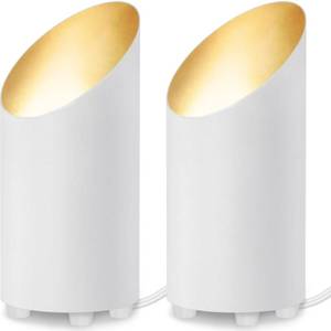 lot 64 image: SUNVIE 2 Pack Uplighting Indoor Floor Can Light, 5W Up Lights with 2700K LED GU10 Bulbs, Uplights Floor Spot Lights Indoor for Home Accent Lighting, 5.9 FT Plug Cord & Foot Switch - Retail $37