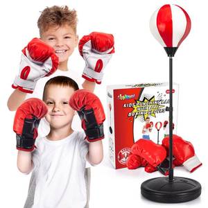 lot 80 image: ShyLizard Punching Bag for Kids Included 2 Pack Boxing Gloves, Boxing Toy Sets with Height Adjustable Stand for Boys, Sports Gifts for Boys & Girls Age 5,6,7,8,9,10 Years Old - Retail $40
