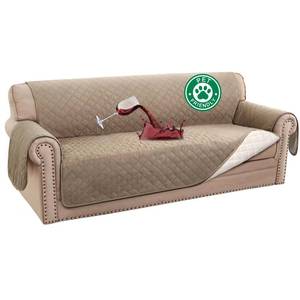 lot 103 image: Turquoize 100% Waterproof Couch Covers for 3 Cushion Sofa Pet Friendly Cover for Dogs Washable Couch Protector Triple Non-Slip Furniture Cover for Pets, Kids (Sofa 70, Khaki) - Retail $41