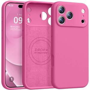 lot 156 image: Ktele Magnetic for iPhone 17 Pro Case Compatible with Magsafe Premium Silicone Satin-Smooth Touch Slim Shockproof Anti-Scratch Microfiber Lining Case, 6.3 inch, Pitaya - Retail $18
