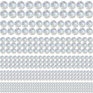 lot 157 image: 1982 Pieces Crystal AB Hair Rhinestones Stickers, Self Adhesive Face Rhinestones Stick on Bling Gems Jewels Stickers for Hair Face Body Makeup Clothes Shoes Bags DIY Craft, 6 Sizes - Retail $8