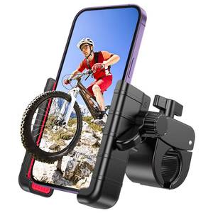 lot 166 image: Bike Phone Mount Holder, Camera Friendly Motorcycle Phone Mount for Electric Scooter, Mountain, Dirt Bike and Motorcycle - 360° Rotate Suitable for iPhone & Android Smartphones from 4.5-7.0 inches - Retail $11