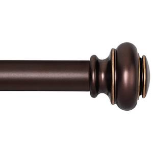 lot 197 image: SIMEWIN Heavy Duty Curtain Rods for Windows 28 to 48 Inches, Bronze Curtain Rods with Classic Finials for Bedroom, Living Room, Patio, Kitchen - Retail $22