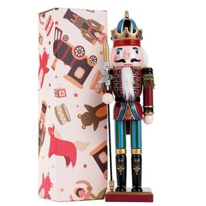 lot 198 image: Tpudn Christmas Decorations Nutcracker Ornament 12 inch Wooden Traditional,Painted Nutcracker Figures Festive Collectible Christmas for Party Tabletop Thanksgiving Decor(Pikeman) - Retail $11