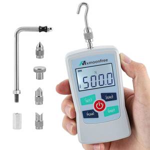 lot 205 image: Mxmoonfree 500N Digital Force Gauge Push Pull Gauge Portable Force Meter with Units NLBKgOz, Storage Case, Auto Backlit LCD, Auto Power-Off for Teaching School Lab Mechanical Physics (ZMF-500N) - Retail $51