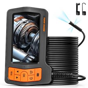 Triple Lens Sewer Inspection Camera, 50FT Semi-Rigid Cable, 5\" IPS Screen Industrial Borescope, IP67 Pipe Snake Camera, 32G Storage Card, Carrying Case - Retail: $100