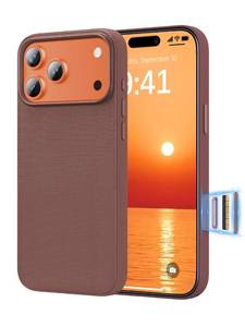 lot 216 image: RIOBIO for iPhone 17 Pro Max Case TechWovenCompatible with MagSafeCamera Control Cover Protective Premium Tech Woven Fabric, Slim Magnetic Phone Cover for iPhone17 Promax, Woven Sienna - Retail $26
