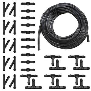 lot 225 image: Tesnaao 30 PCS Car Windshield Washer Hose Kit, 13.1Ft Washer Fluid Hose & T-type Y-type I-type Hose Connector, Connect Water Pump and Nozzle Mounting Kit, Universa Replace Accessories for Car (Black) - Retail $9