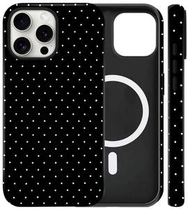 lot 226 image: flewfun Magnetic for iPhone 11 Case Cute Polka Dot Phone Case, Shockproof Slim TPU and Hard PC Protective Phone Cover Compatible with MagSafe Designed for Women Girls, Black - Retail $20