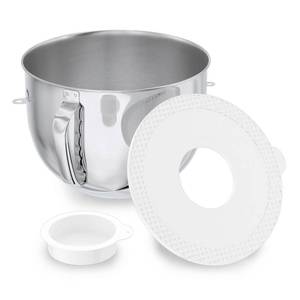lot 229 image: 7QT Stainless Steel Mixer Bowl and Bowl Lid Covers for Kitchenaid Stand Mixers, Kitchen Aid Mixing Replacement Bowl for 7QT Lift Mixer with Handle, Dishwasher safe.