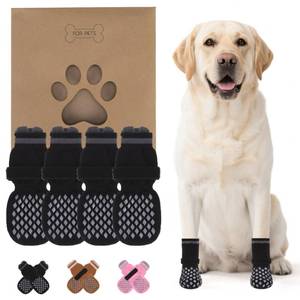 lot 230 image: KOOLTAIL Anti Slip Dog Socks Booties to Prevent Licking Paws Scratching, Pet Boots&Paw Protector for Hardwood Floors, Dog Shoes for Winter, Traction Control Grip Socks for Small Medium Large Dogs M - Retail $16