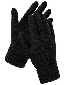 lot 248 image: AURUZA Womens Winter Gloves Knit Touch Screen Soft Warm Elastic Full Fingers Glove for Cold Weather One Size Men - Retail $10