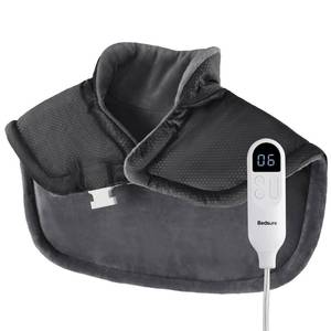 lot 259 image: Bedsure Heating Pad for Neck and Shoulders and Back - Birthday Gifts for Women Men Mom Mens, FSA Eligible Items, Heated Pad 2.2lbs, Weighted Large Heated Wrap, 24 x 22, Grey - Retail $30