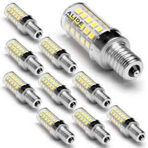 lot 54733 image: E12 60W LED Bulbs Daylight White 5000K, E12 Kx 2000 60 Watt Equivalent Ceiling Fan Light Bulbs, Small Base T6 C7 Candelabra LED Light Bulbs, 550 Lumen, Non-dimmable 120V, 10 Pack - Retail $24