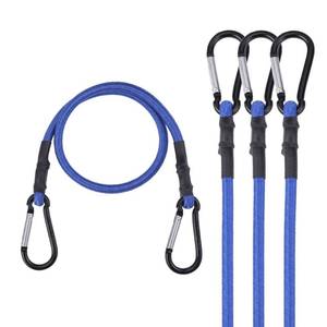 lot 54763 image: WORKPRO 24 Inch Bungee Cords with Hooks, 3 Pack Superior Rubber Heavy Duty Bungee Straps Strong Elastic Rope for Outdoor Tent, Luggage Rack, Camping, Cargo, RV, Bike, Transporting, Storage, Blue - Retail $10