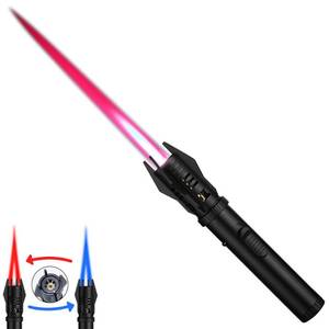 lot 54797 image: Torch Lighter, Bright Fire Lighter with Safety Lock and Adjustable RedBlue Flame, Refillable Butane Gas Windproof Jet Flame Cool Lighters, for Candles Campfires BBQ Baking, Camping, Gift - Retail $25