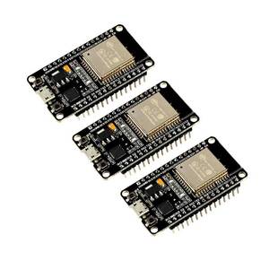 lot 54801 image: ESP-WROOM-32 ESP32 ESP-32S Development Board 2.4GHz Dual-Mode WiFi  Bluetooth Dual Cores Microcontroller Processor Integrated with Antenna RF AMP Filter AP STA Compatible with Arduino IDE (3PCS) - Retail $17