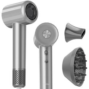 lot 54827 image: Hair Dryer with Diffuser - High-Speed Ionic Low Noise Blow Dryer for Fast Drying, 2 Speeds & 4 Temps Thermo-Control, Lightweight & Quiet Hairdryer for Home & Travel - Retail $38