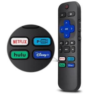 lot 54828 image: Remote Control for All Roku TV, Compatible for TCL RokuHisense RokuOnn Roku Series Smart TVs (Not for Roku Stick and Box) - Retail $9
