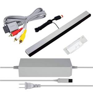 lot 54832 image: 3 in 1 Wii AC Power Adapter  Composite Audio Video Cable Data Cables  Wired Motion Sensor Bar Data Cables Compatible with Nintendo Wii - Retail $20
