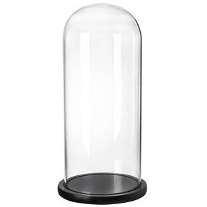 lot 54854 image: 13.8 Inch Tall Glass Dome with Base, Clear Glass Empty Display Cloche, Decorative Bell Jar for Succulents, Collectibles, Fairy Lights, Photos, Medals, Heirlooms - Retail $32