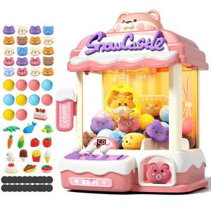 Claw Machine for Kids, Mini Vending Machine with Music, Prize Dispenser Toys for Girls and Boys, Electronic Claw Game Machine for Party Birthdays, Includes 45 Mini Toys (Medium) - Retail: $36