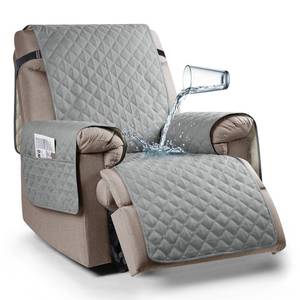 lot 54884 image: 100% Waterproof Recliner Chair Covers, Non-Slip Reclining Covers for Recliner Chair Washable Chair Cover, Recliner Covers with Pockets for Kids, Dogs, Pets (Light Grey, 28) - Retail $38