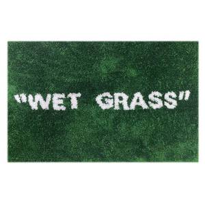 lot 54886 image: Wet Grass Rug - Green Grass Classic Handmade Flocked Area Rug - Hypebeast Home Decor Carpet - 31.5  63in (80  160cm) HallwayBedside RunnerDouble Vanity Bathroom Mat - Artistic Premium Floor Mat - Retail $80