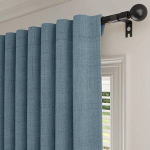 lot 54893 image: 100% Blackout Curtains 84 Inch Length 2 Panels Set for BedroomLiving Room, Back Tab Linen Textured Light Blocking Room Darkening Energy Saving Thermal Insulated Drapes (W52xL84, Blue) - Retail $41