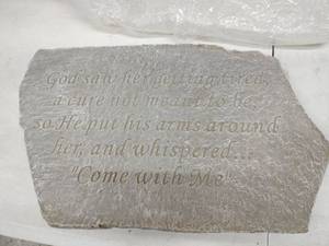 lot 18564 image: God Saw Her Getting Tired Poem Stone