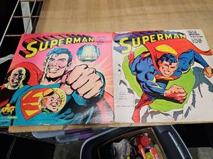 lot 18622 image: Set of 2 Superman Story Vinyls