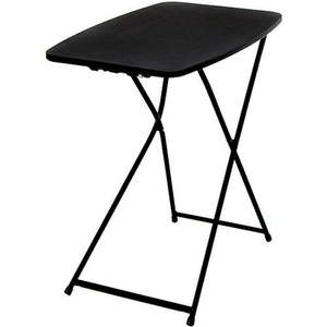 lot 18635 image: Mainstays 26 Adjustable Height Personal Folding Table, Black - Pick Up Today Only