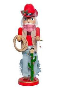 lot 18542 image: Kroger Holiday Home 14 In Santa Cowboy - 4 Pc