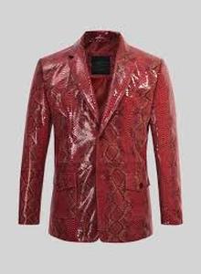 lot 18567 image: Rue Twentyone Style Red Faux Snake Skin Jacket