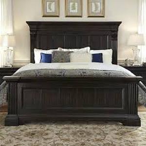 lot 18613 image: Caldwell 66-60 Panel Headboard Footboard and Slats