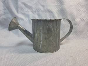 lot 46 image: Tin Watering Can with Perforated Spout