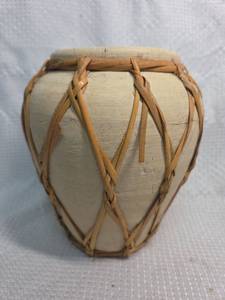 lot 58 image: Southwestern Style Woven Reed Pottery Vase
