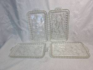 lot 99 image: Clear Glass Snack Plates