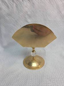 lot 120 image: Brass Place Card Holder with Crystal Accent