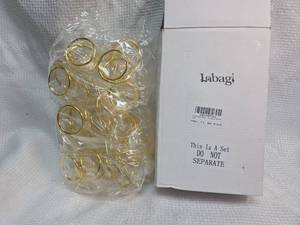 lot 141 image: Inbagi Gold Napkin Rings Set of 36