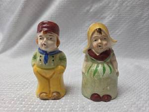 lot 187 image: German Bisque Salt and Pepper Shakers