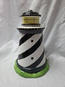 lot 194 image: Sakura Coastal Breeze Lighthouse Cookie Jar