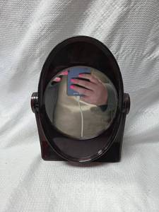lot 231 image: Vintage Oval Tabletop Vanity Mirror