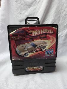 lot 239 image: Hot Wheels 100-Car Rolling Storage Case with Diecast Cars