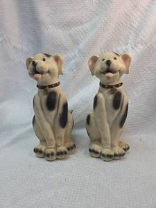 lot 265 image: Ceramic Spotted Dog Statues