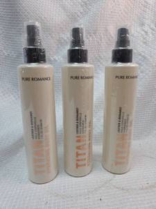 lot 290 image: Lot of 3 unopened bottles of Pure Romance Leather & Bergamot Body Oil