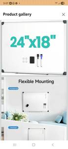 lot 245 image: Brand new magnetic Office Line Whiteboard 18x24 inches, still in original box