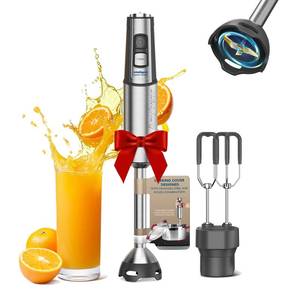 Anybear Immersion Blender, 1100W 2-in-1 Hand Held Blender with Full Copper Motor & Stainless Steel Body, 15 Speed & Turbo Mode Hand Mixer, Blade with Anti-scratch Coating (Gray) - Retail: $110